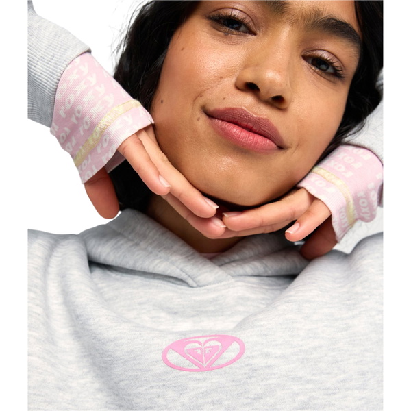 2026 Roxy Frauen Surfpuppe Hoodie ERJFT05144 - Light Grey Heather